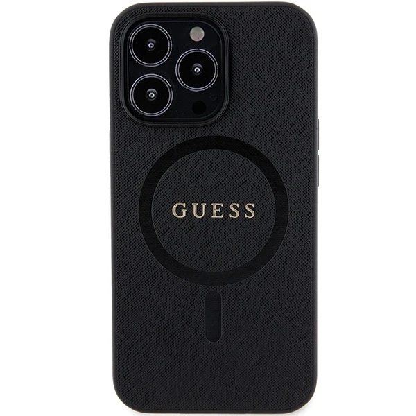 Dėklas GUESS GUHMP13LPSAHMCK IPHONE 13 PRO / 13 6.1 "Juodas / Juodas HARDCASE SAFFIANO MAGSAFE
