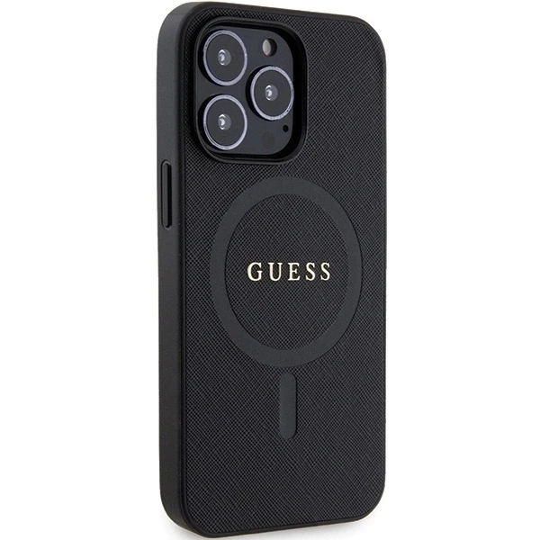 Dėklas GUESS GUHMP13LPSAHMCK IPHONE 13 PRO / 13 6.1 "Juodas / Juodas HARDCASE SAFFIANO MAGSAFE