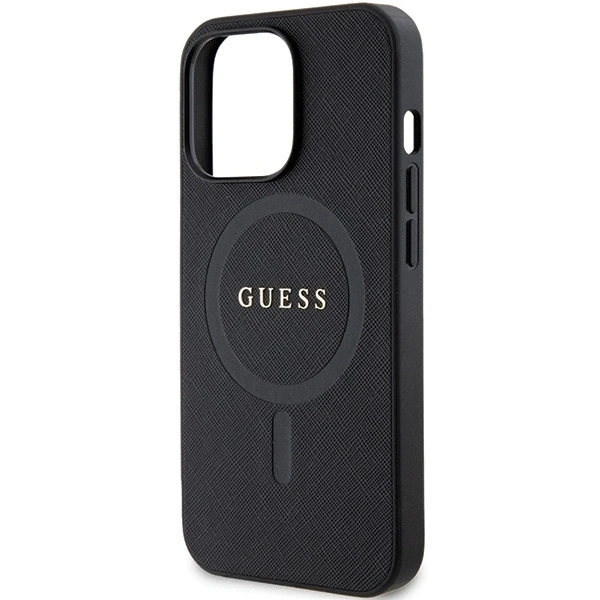 Dėklas GUESS GUHMP13LPSAHMCK IPHONE 13 PRO / 13 6.1 "Juodas / Juodas HARDCASE SAFFIANO MAGSAFE