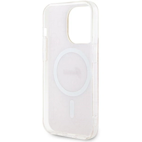 Guess GUHMP14LH4STP Apple iPhone 14 Pro 6.1″ rožinės spalvos kietas dėklas 4G MagSafe