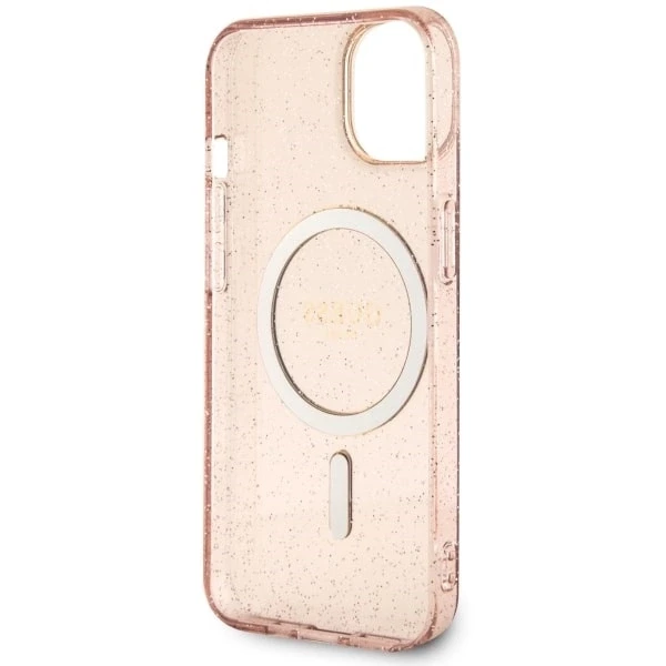 Dėklas GUESS GUHMP14MHCCGP IPHONE 14 PLUS / 15 PLUS 6.7 "Rožinis / Rožinis HARDCASE GLITTER GOLD MAGSAFE