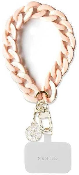 Guess GUOUCBMC4MP Universal Big Hand Strap rožinės spalvos Acrylic 4G Charm