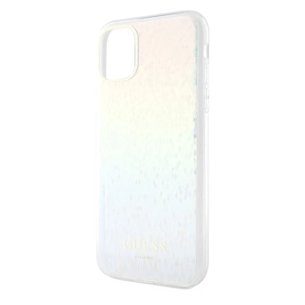 Guess GUHCN61HDECMI Apple iPhone 11 / Xr 6.1″ kietas dėklas IML Faceted Mirror Disco Iridescent