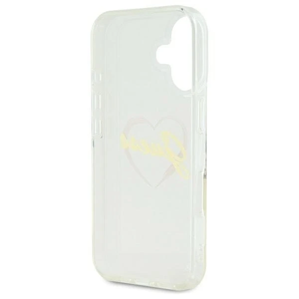 Guess GUHCP16SHCHGSPT iPhone 16 6.1″ skaidrus kietas dėklas IML Heart