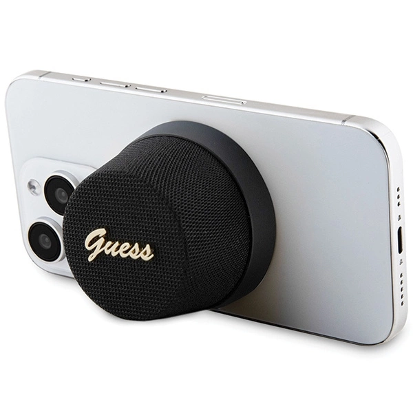 Guess Magnetic Script Metal Logo - Bluetooth garsiakalbis V5.3 juodas