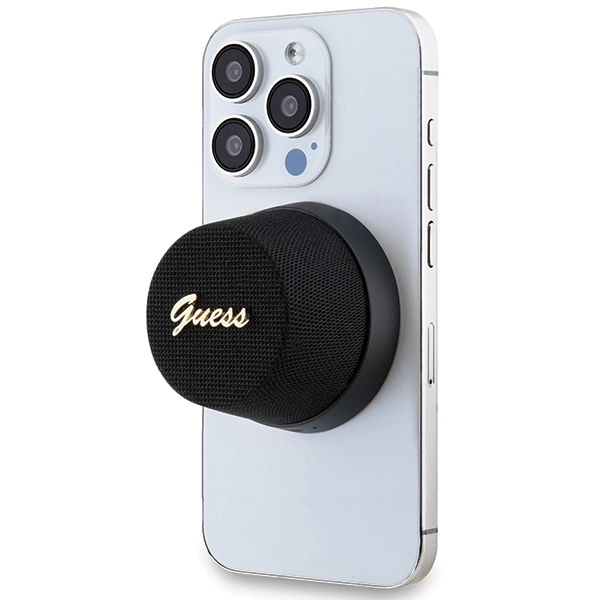 Guess Magnetic Script Metal Logo - Bluetooth garsiakalbis V5.3 juodas