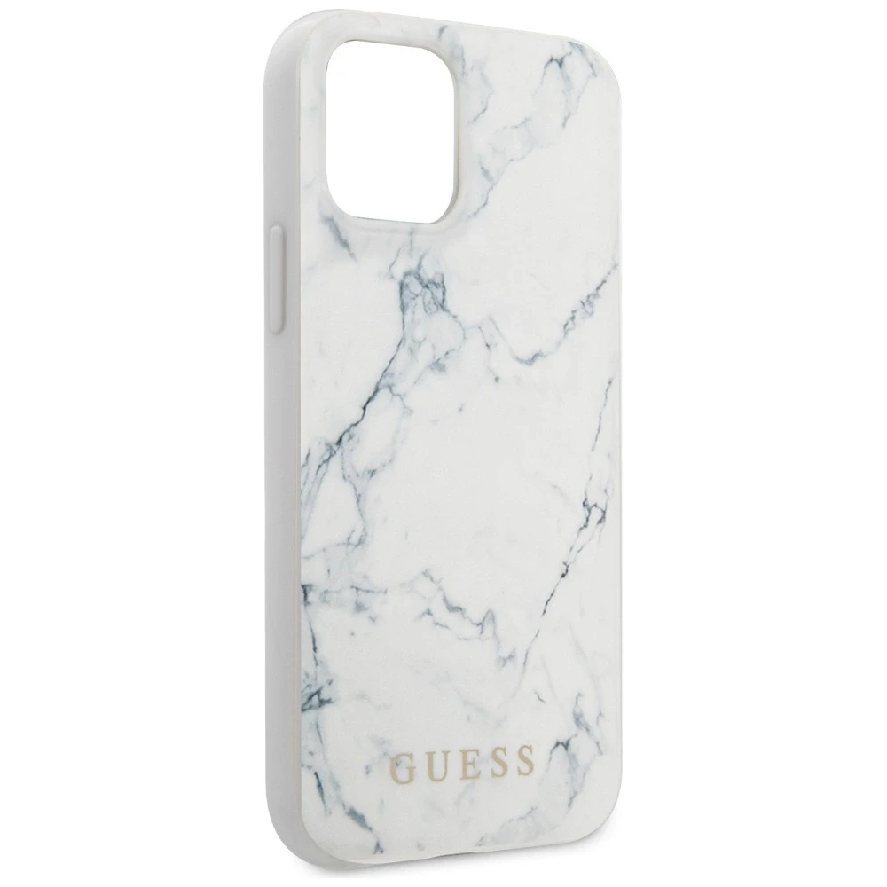 „Guess Marble“ – dėklas Apple iPhone 12 Mini baltas