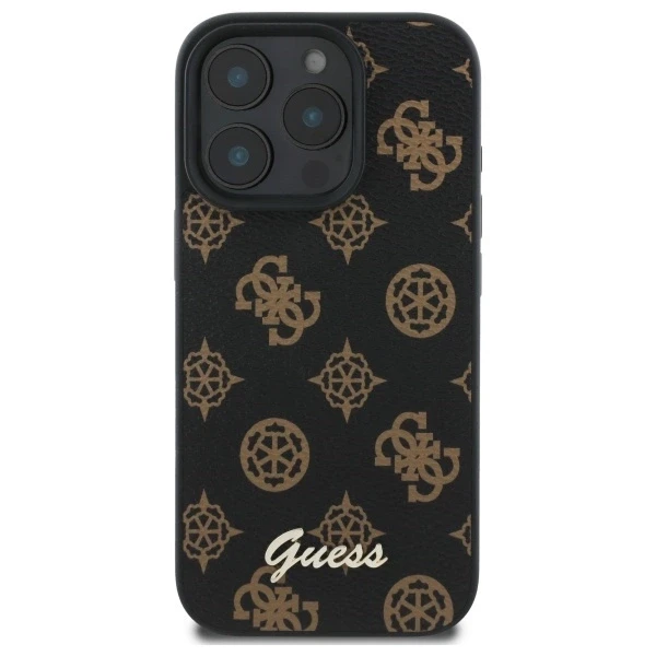 Guess Peony Script MagSafe Apple iPhone 16 Pro Max - dėklas telefonui juodos spalvos