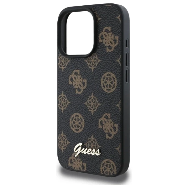 Guess Peony Script MagSafe Apple iPhone 16 Pro Max - dėklas telefonui juodos spalvos