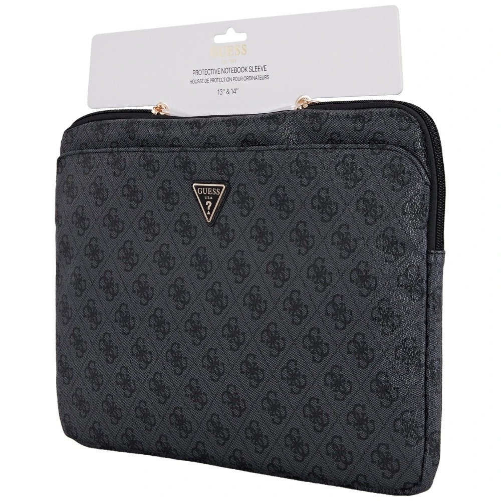 Bag Guess Sleeve 14″ 4G Zipper Pocket Triangle Logo juodos spalvos
