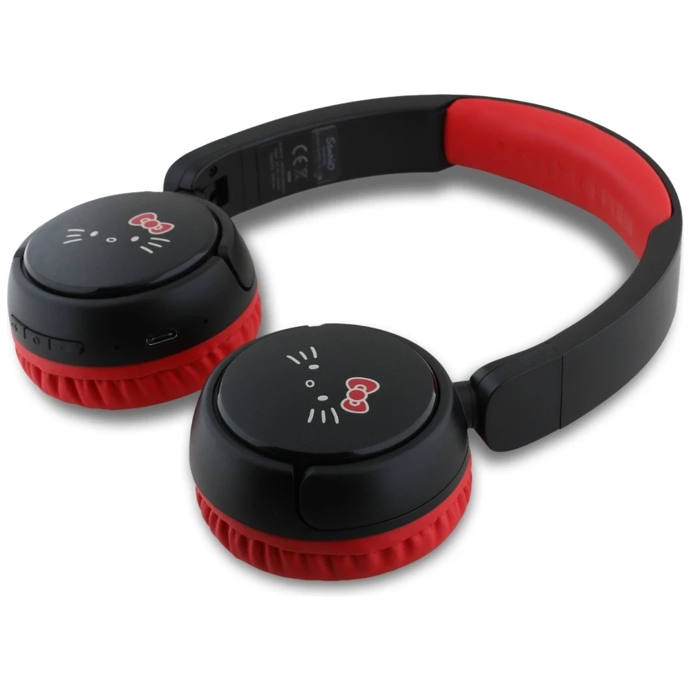Hello Kitty Face Logo Bluetooth Ausinės raudonos spalvos