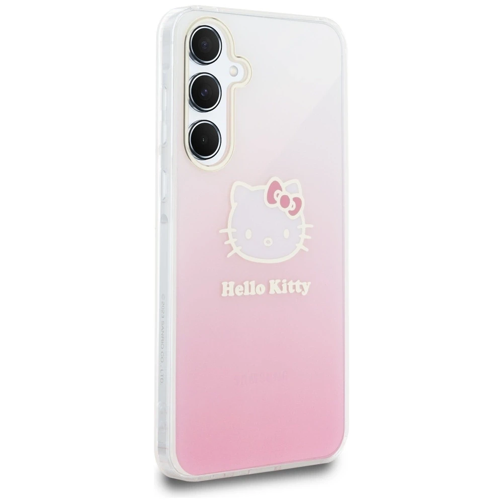 Samsung Galaxy A55 5G Hello Kitty dėklas IML Gradient Electrop Kitty Head (HKHCSA55HDGKEP) rožinės spalvos