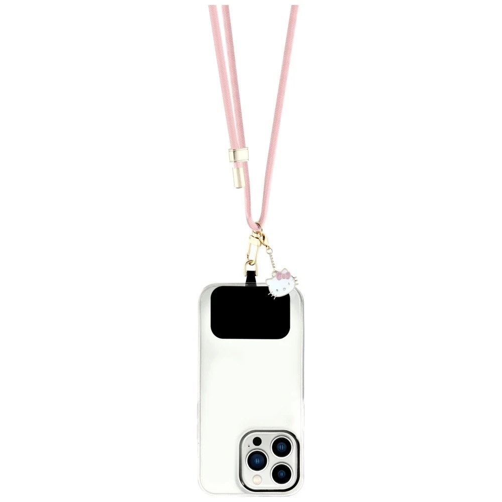 Hello Kitty Patch & Kitty Head Charm Universal virvelė telefonui Rožinė