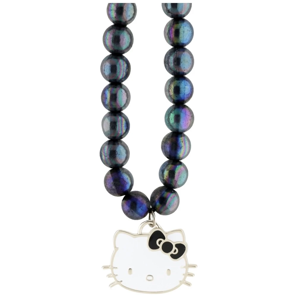 Hello Kitty Pearls Kitty Head Phone Charm juodos spalvos
