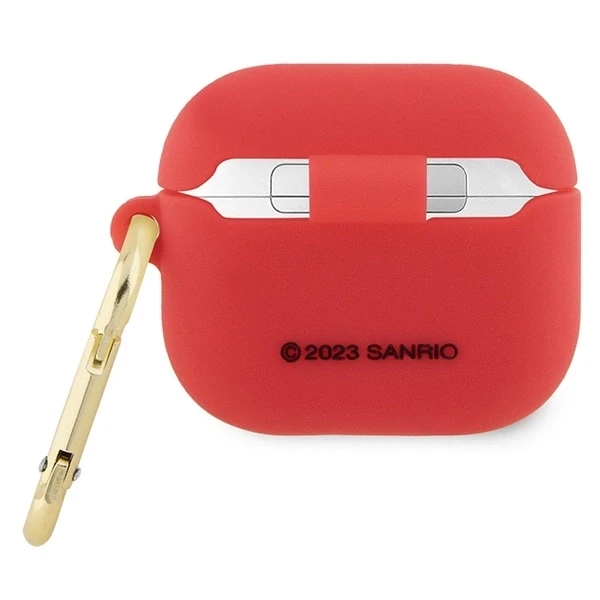 Hello Kitty HKA33DKHSF AirPods 3 dėklas fuksijos spalvos silikoninis su 3D Kitty galvute