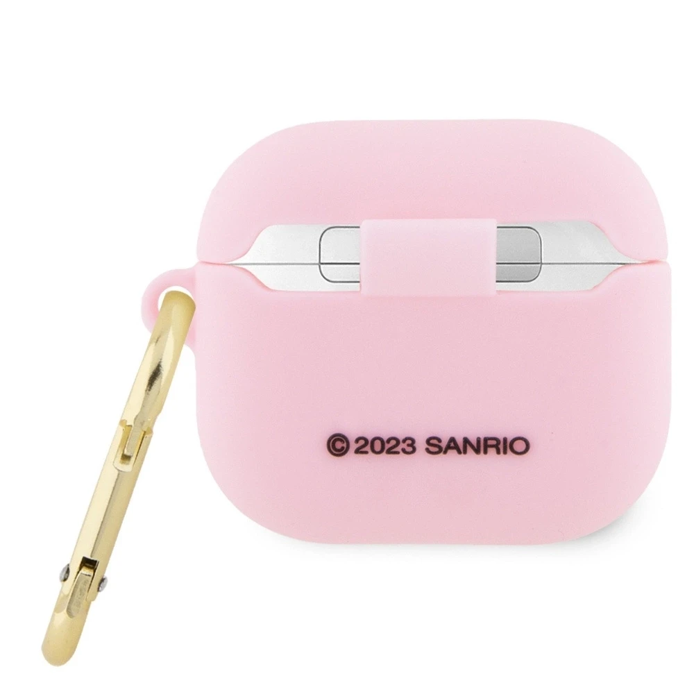 Hello Kitty HKA33DKHSP AirPods 3 Dėklas rožinės spalvos Silicone 3D Kitty Head