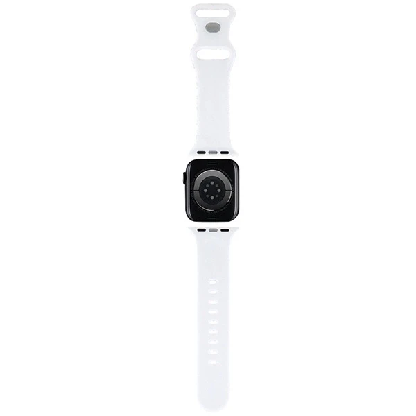 Hello Kitty apyrankė HKAWMSDIEZK Apple Watch 38/40/41mm juodos spalvos apyrankė Silicone Bows & Stripes