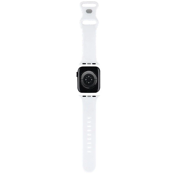 Hello Kitty apyrankė HKAWMSDIESK Apple Watch 38/40/41mm juodos spalvos apyrankė Silicone Heads & Stripes