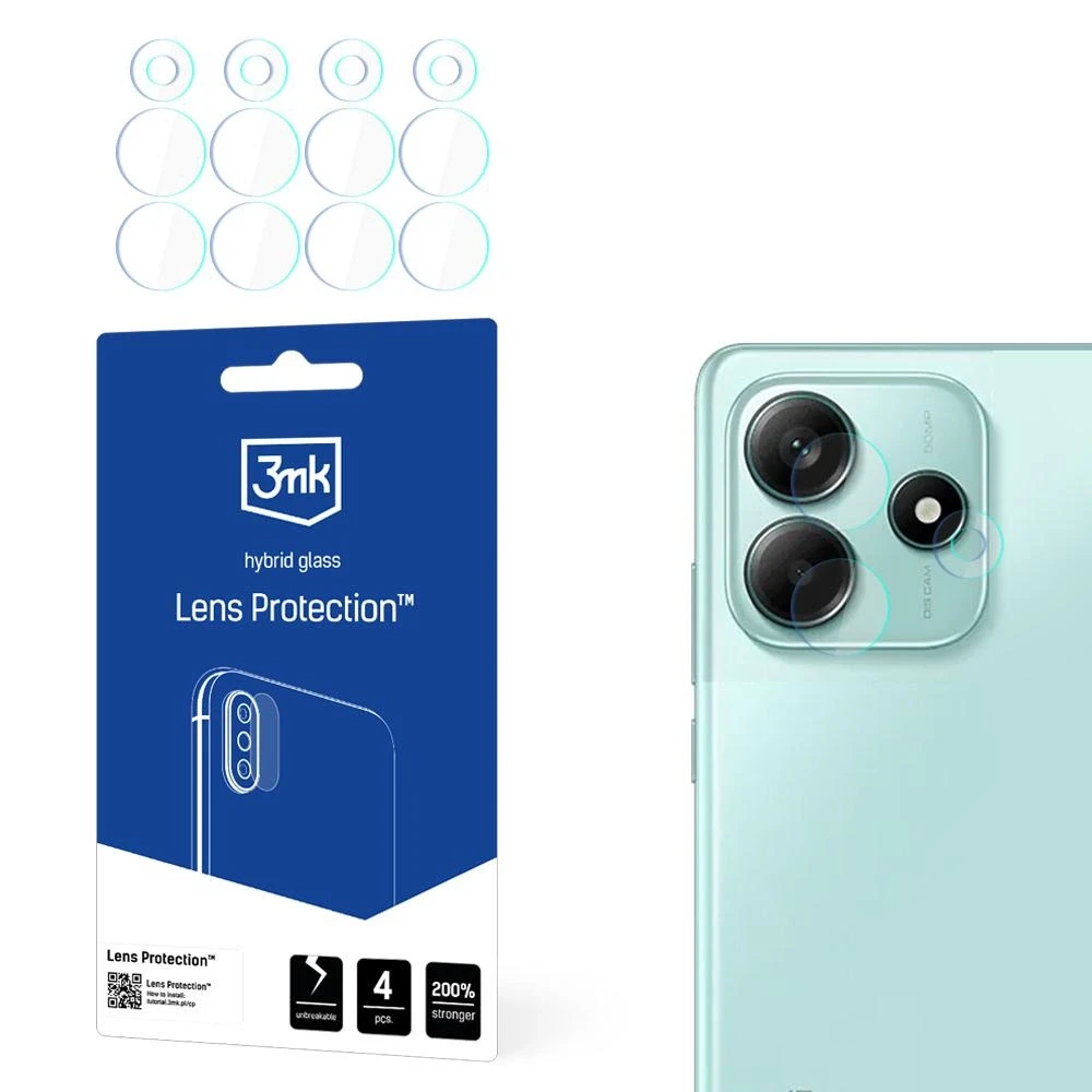 Hibridinis stiklas fotoaparato objektyvui 3mk objektyvo apsauga, skirtas Xiaomi Redmi Note 14 5G