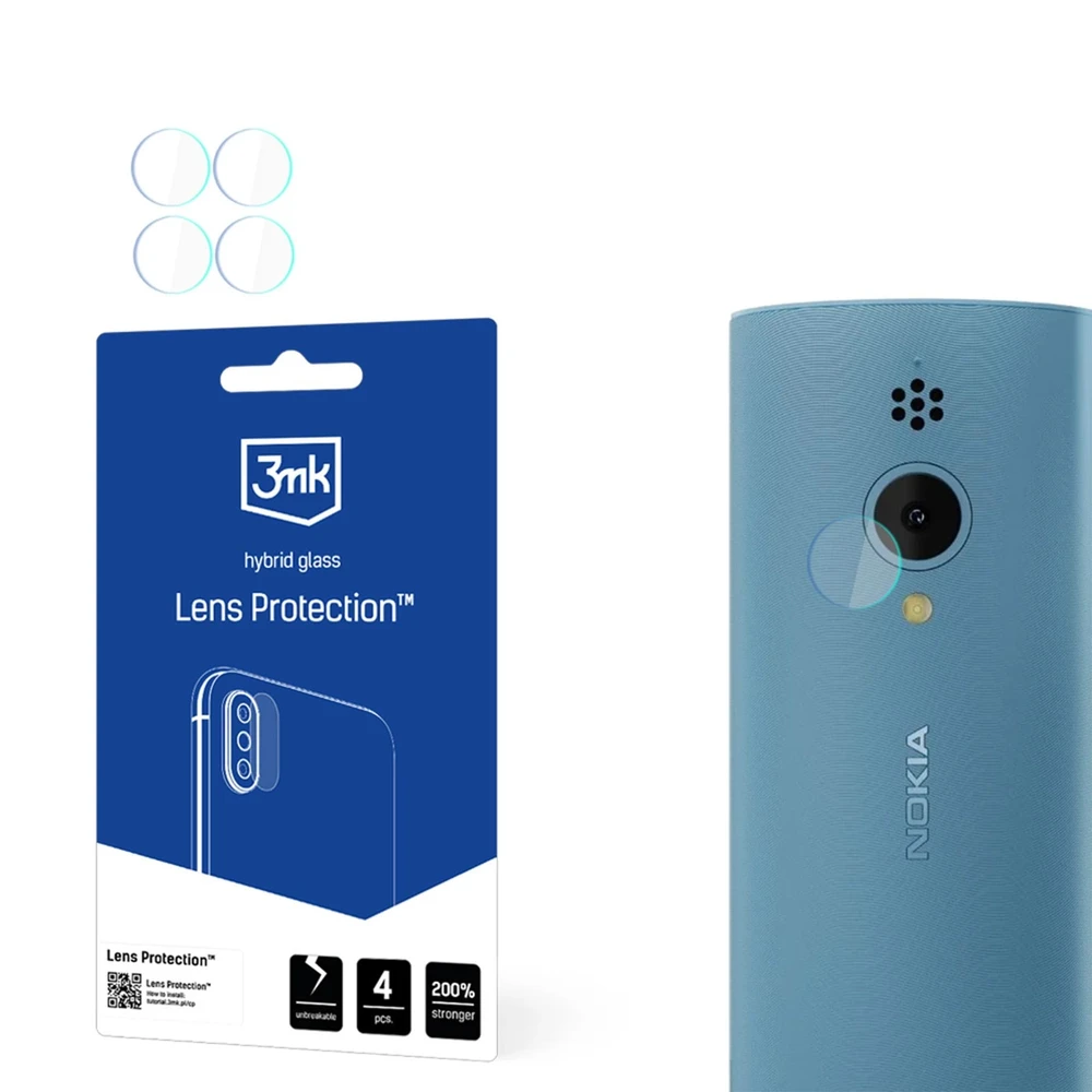 3Mk apsaugos hibridinės kameros objektyvo stiklas 3mk objektyvo apsauga, skirta „Nokia 150 2023“