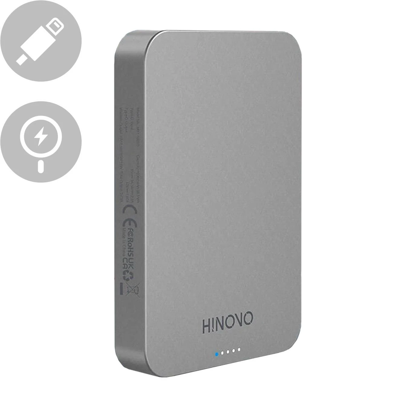 Hinova Hinovo magnetinis belaidis maitinimo blokas MagSafe 10000mAh 15W pilkas (MB1-10000)