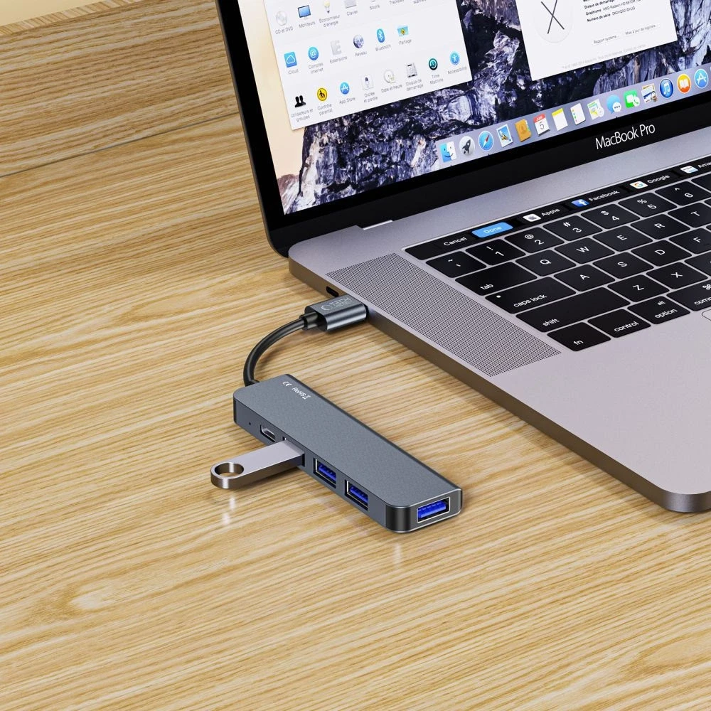 Adapteris HUB 5in1 Tech-Protect V0-HUB pilkos spalvos