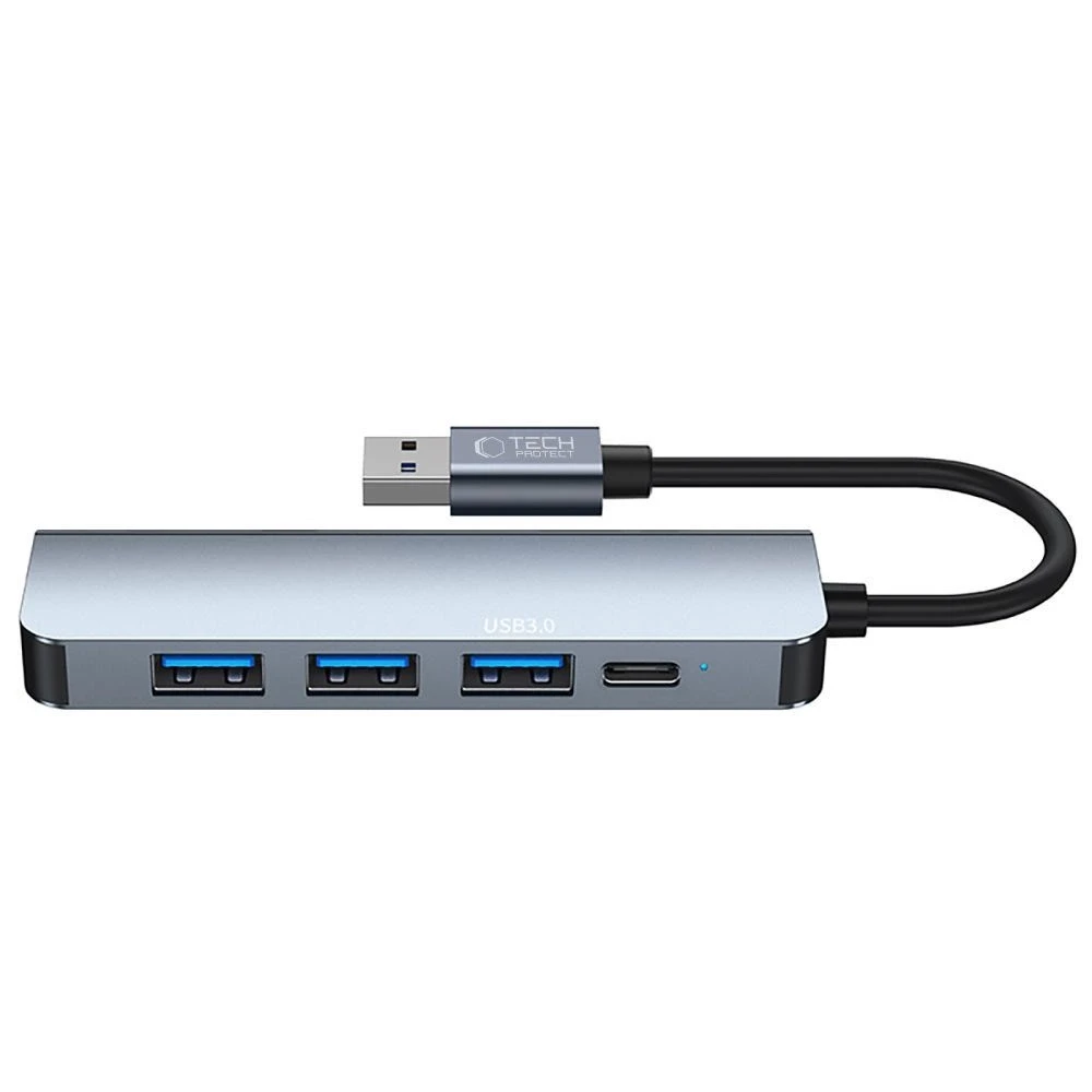 Adapteris HUB 5in1 Tech-Protect V0-HUB pilkos spalvos