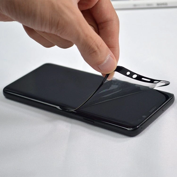 Hurtel 3D Edge Nano Flexi Glass Hybrid Full ekrano apsauga su rėmeliu Samsung Galaxy S21+ 5G (S21 Plus 5G) juodos spalvos