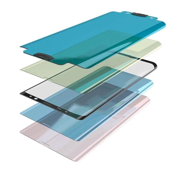 Hurtel 3D Edge Nano Flexi Glass Hybrid Full ekrano apsauga su rėmeliu Samsung Galaxy S21+ 5G (S21 Plus 5G) juodos spalvos