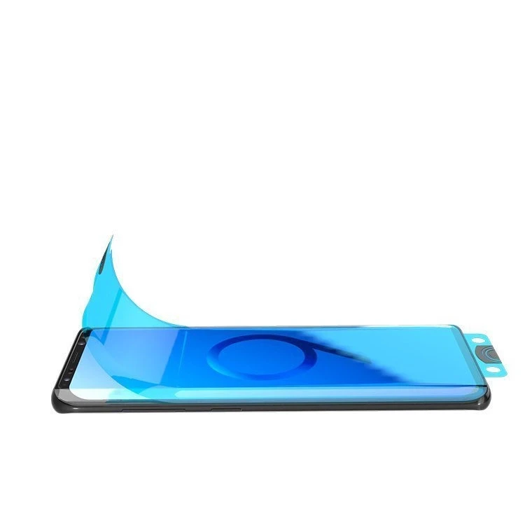 Hurtel 3D Edge Nano Flexi Glass Hybrid Full ekrano apsauga su rėmeliu Samsung Galaxy S21+ 5G (S21 Plus 5G) juodos spalvos