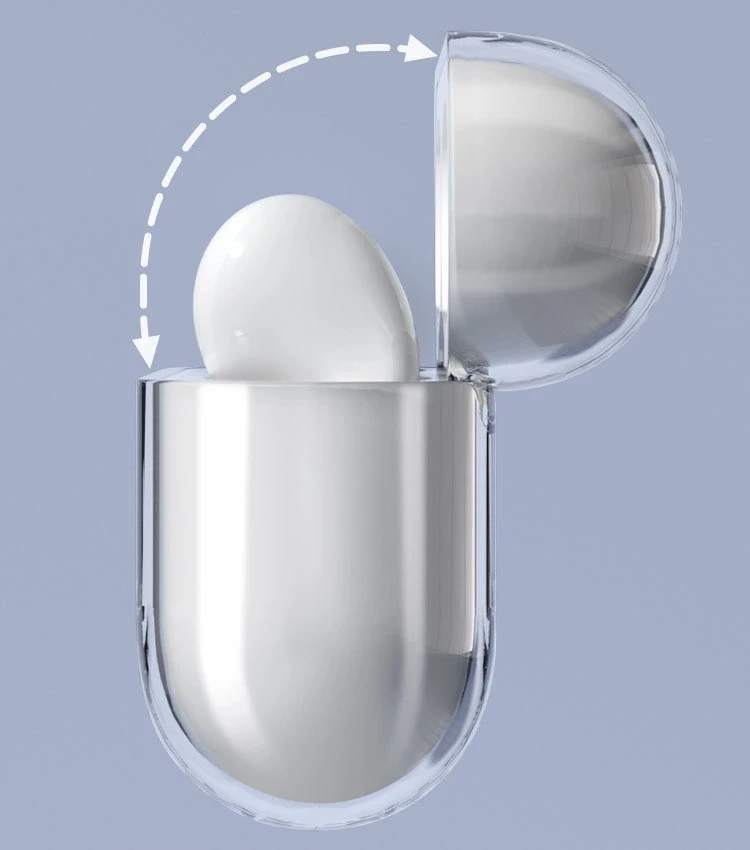 Hurtel AirPods 2 / AirPods 1 rigid, strong, skaidrus ausinių dėklas