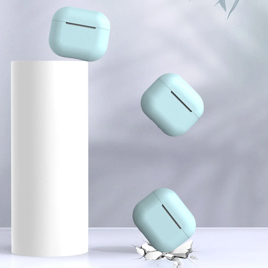 Hurtel „AirPods Pro“ dėklas, silikoninis minkštas ausinių dangtelis, baltas (C dėklas)