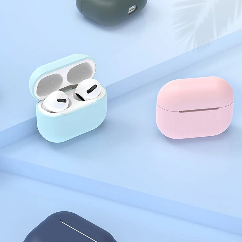 Hurtel „AirPods Pro“ dėklas, silikoninis minkštas ausinių dangtelis, baltas (C dėklas)