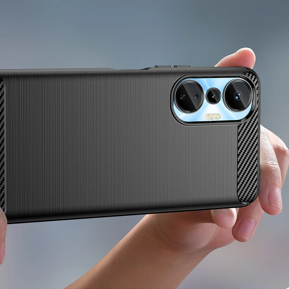 Hurtel Carbon Infinix Hot 20S flexible silikoninis carbon dėklas telefonui juodos spalvos