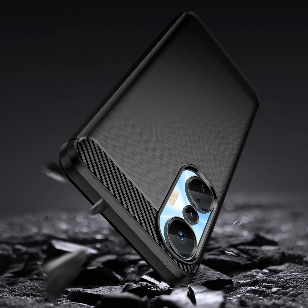 Hurtel Carbon Infinix Hot 20S flexible silikoninis carbon dėklas telefonui juodos spalvos