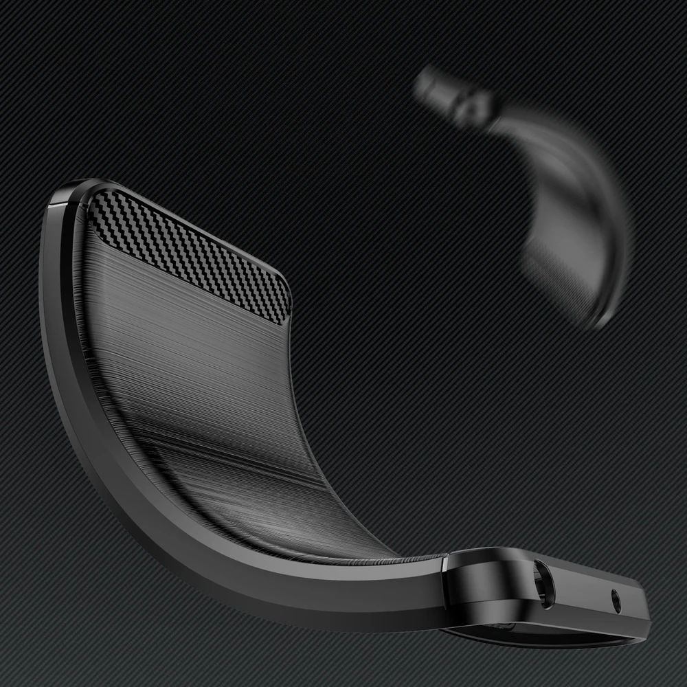 Hurtel Carbon Apple iPhone 14 Pro flexible gel back dėklas telefonui juodos spalvos