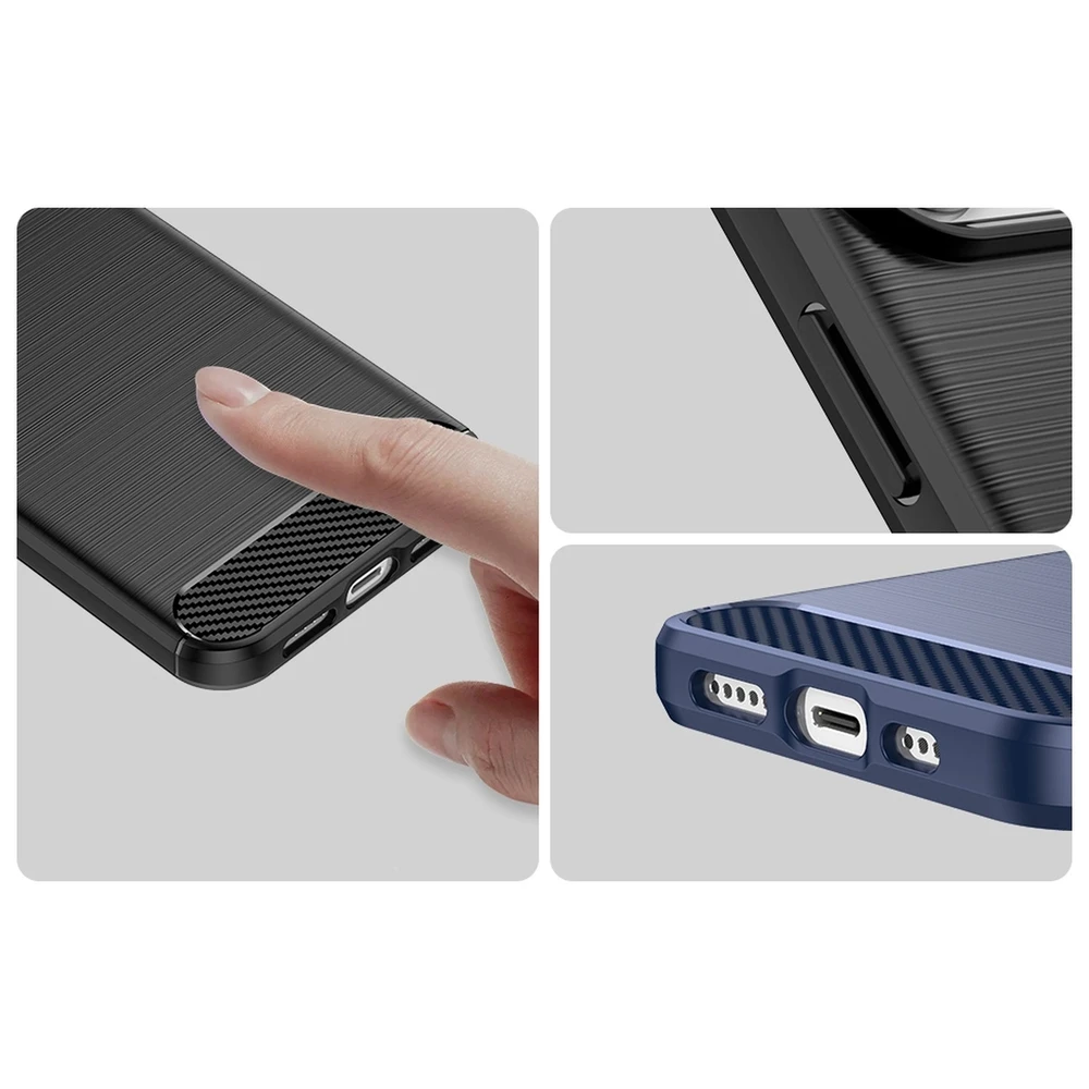Hurtel Carbon dėklas Apple iPhone 14 Pro Max flexible gel back cover dėklas telefonui juodos spalvos