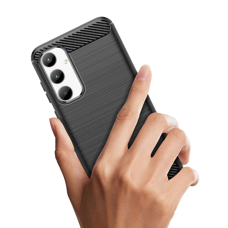 Hurtel Carbon Samsung Galaxy A35 – dėklas telefonui juodos spalvos