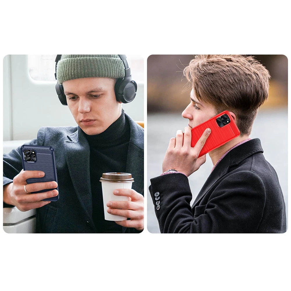 Carbon Realme 10 5G / Realme 9i 5G Flexible silikoninis Carbon dėklas telefonui juodos spalvos