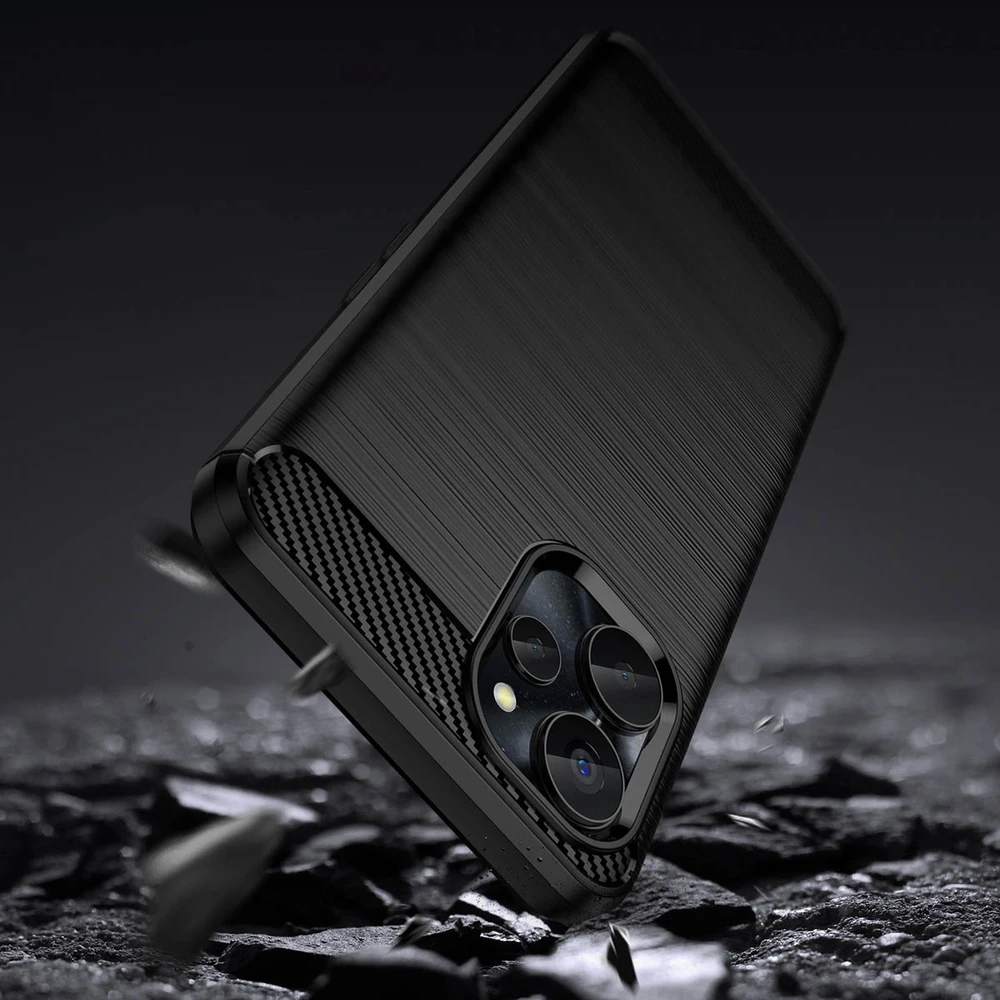 Carbon Realme 10 5G / Realme 9i 5G Flexible silikoninis Carbon dėklas telefonui juodos spalvos