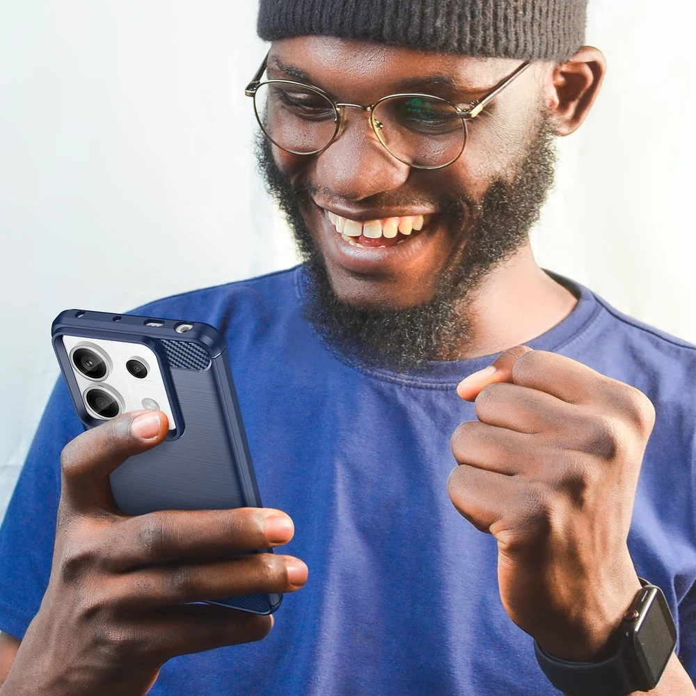 Hurtel Carbon Xiaomi Redmi Note 13 Pro – dėklas telefonui mėlynos spalvos