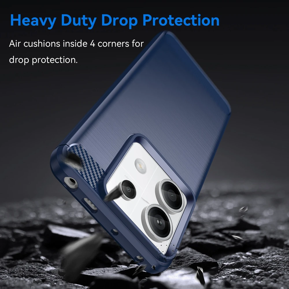 Hurtel Carbon Xiaomi Redmi Note 13 Pro – dėklas telefonui mėlynos spalvos