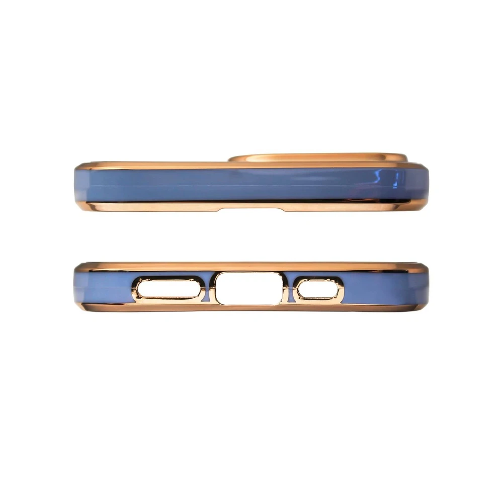 Hurtel Apšvietimo spalvos dėklas, skirtas Samsung Galaxy A73 5G aukso rėmo gelio dangtelis mėlynas