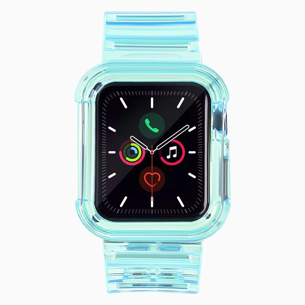 Hurtel Silikoninė apyrankė Bracelet Case Strap Light Set for Apple Watch 42mm – mėlynos spalvos