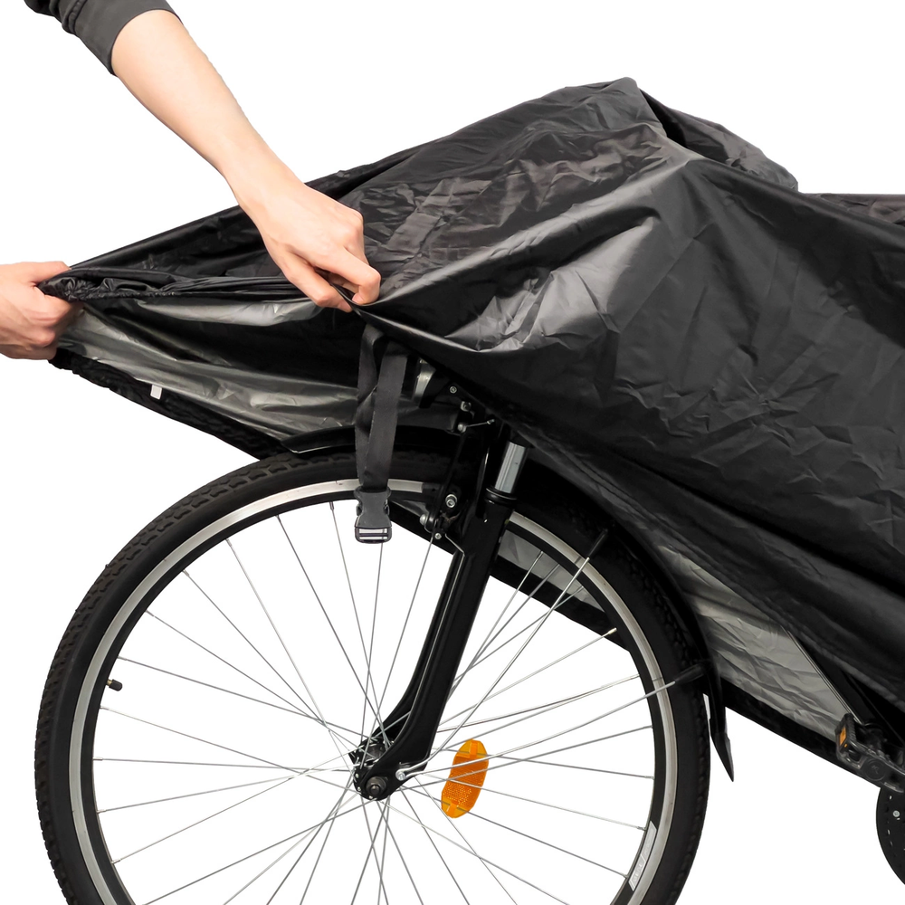 Hurtel Atsparus vandeniui bike cover dydis XL - juodas