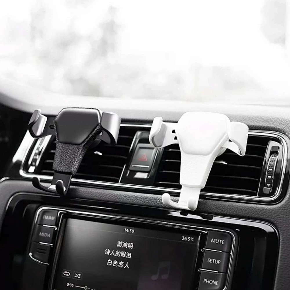 „Hurtel Car Holder H01“ juodos spalvos gravitacinis automobilio laikiklis ventiliacijos grotelėms