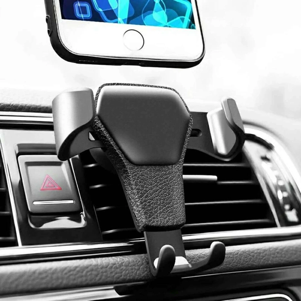 „Hurtel Car Holder H01“ juodos spalvos gravitacinis automobilio laikiklis ventiliacijos grotelėms