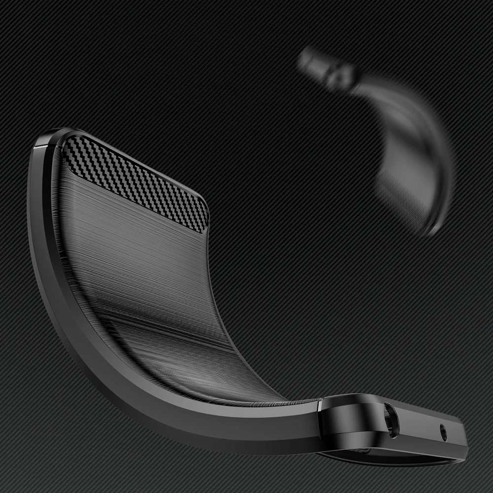 Hurtel Carbon Case dėklas, skirtas OnePlus Nord CE 3 lankstus silikoninis anglies dangtelis juodas