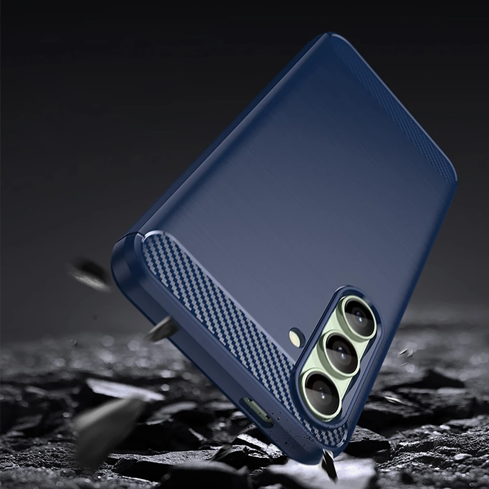 Hurtel Carbon Case do Samsung Galaxy S24 FE – dėklas telefonui mėlynos spalvos