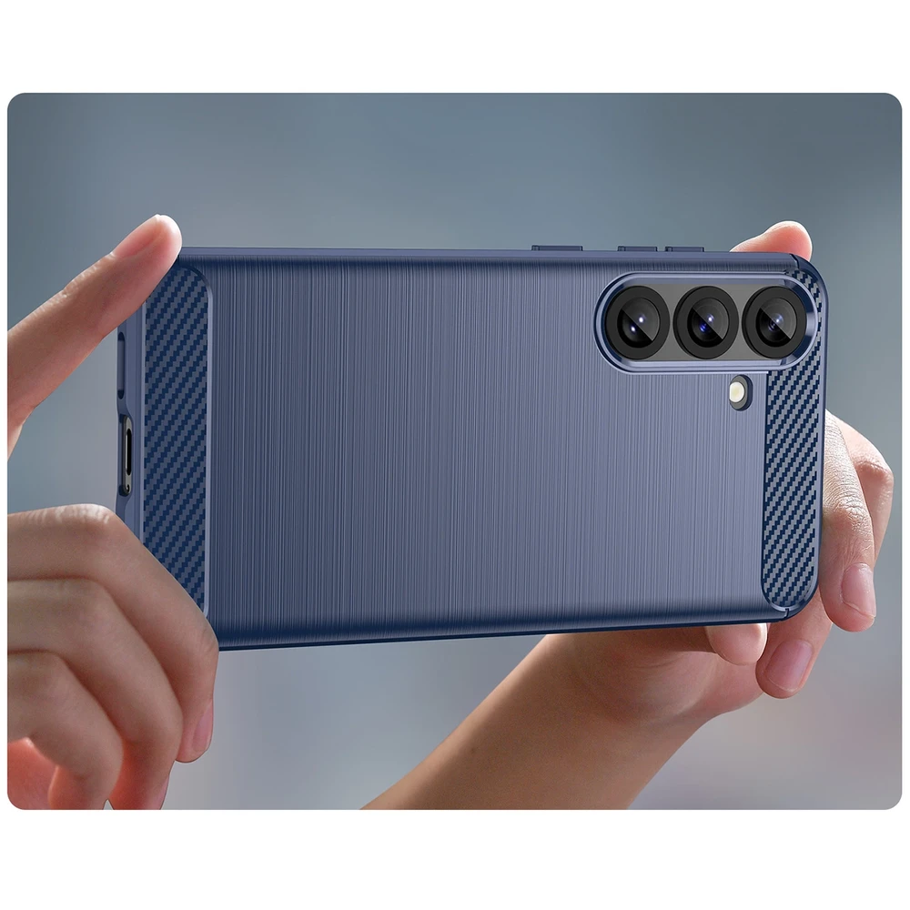 Hurtel Carbon Case do Samsung Galaxy S25 Plus – dėklas telefonui mėlynos spalvos